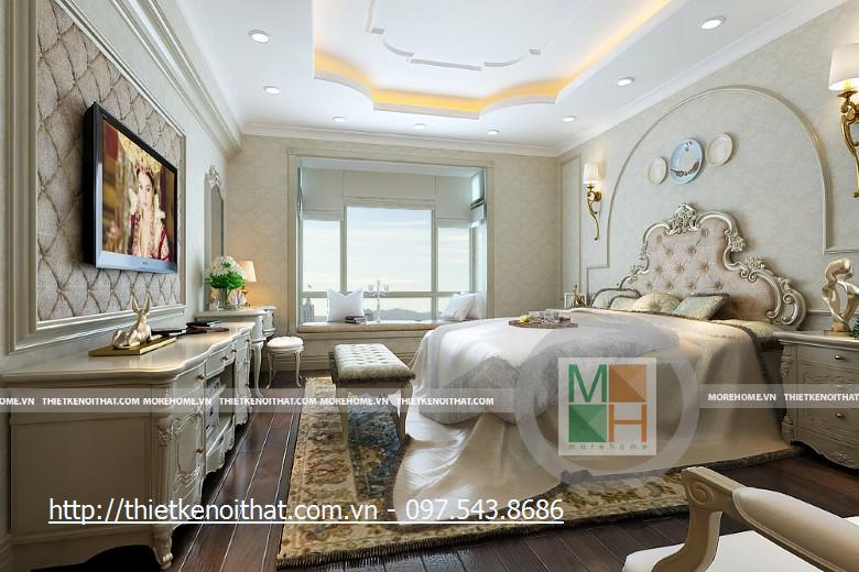 Thiết kế nội thất chung cư tân cổ điển RiverSide Sài Gòn - Nhà Anh Lưu